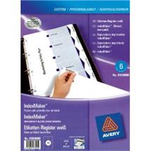AVERY Index Maker Dividers White Tabs 5 